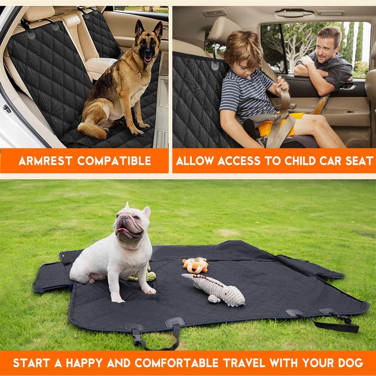 Yuntec Dog Car Seat Cover – Black