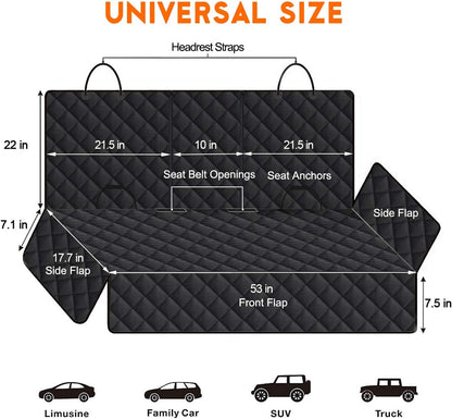 Yuntec Dog Car Seat Cover – Black