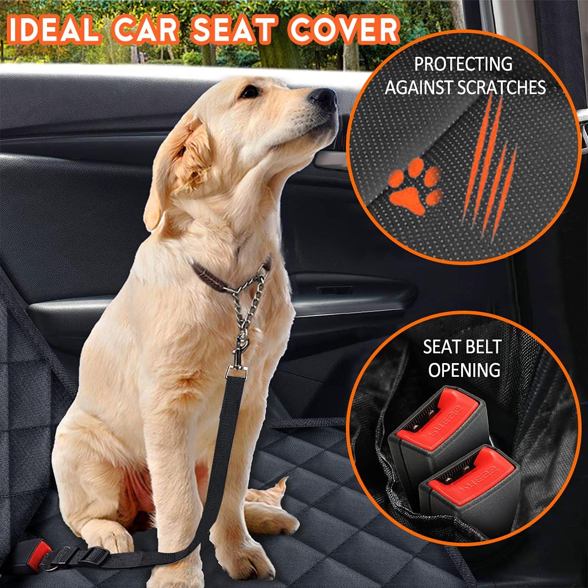 Yuntec Dog Car Seat Cover – Black